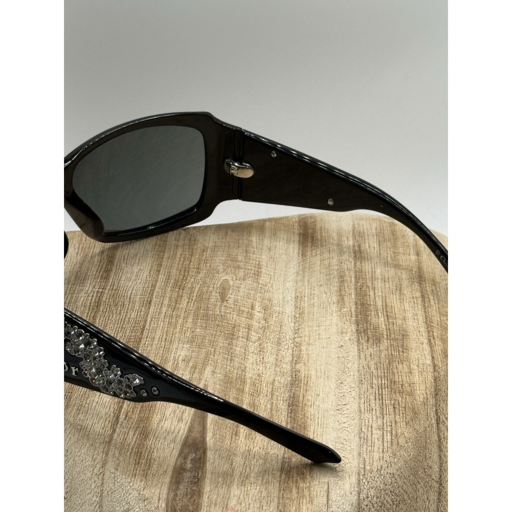 Vintage Christian Dior Strassy Swarovski Crystal Sunglasses Black Y2K Celebrity - Picture 6 of 13